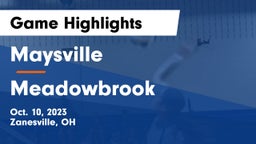Maysville  vs Meadowbrook  Game Highlights - Oct. 10, 2023