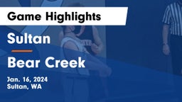 Sultan  vs Bear Creek Game Highlights - Jan. 16, 2024