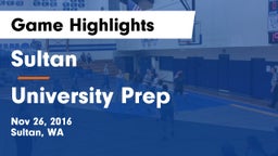 Sultan  vs University Prep Game Highlights - Nov 26, 2016