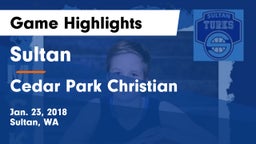 Sultan  vs Cedar Park Christian  Game Highlights - Jan. 23, 2018