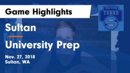 Sultan  vs University Prep Game Highlights - Nov. 27, 2018