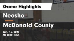 Neosho  vs McDonald County  Game Highlights - Jan. 16, 2023