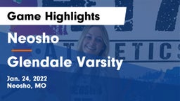 Neosho  vs Glendale Varsity Game Highlights - Jan. 24, 2022