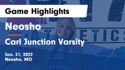 Neosho  vs Carl Junction Varsity Game Highlights - Jan. 31, 2022