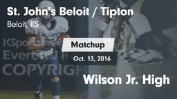 Matchup: St. John's Beloit / vs. Wilson Jr. High 2016