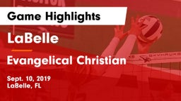 LaBelle  vs Evangelical Christian Game Highlights - Sept. 10, 2019