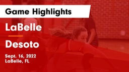 LaBelle  vs Desoto Game Highlights - Sept. 16, 2022