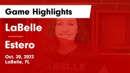 LaBelle  vs Estero Game Highlights - Oct. 20, 2022