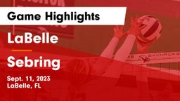 LaBelle  vs Sebring  Game Highlights - Sept. 11, 2023