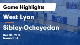 West Lyon  vs Sibley-Ocheyedan  Game Highlights - Dec 06, 2016