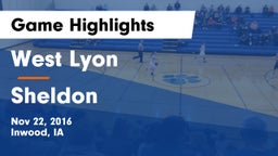 West Lyon  vs Sheldon  Game Highlights - Nov 22, 2016