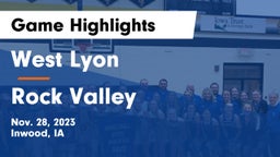 West Lyon  vs Rock Valley  Game Highlights - Nov. 28, 2023