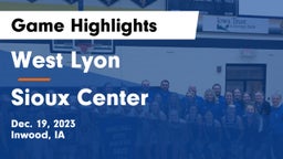 West Lyon  vs Sioux Center  Game Highlights - Dec. 19, 2023