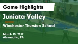 Juniata Valley  vs Winchester Thurston School Game Highlights - March 15, 2017