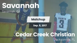 Matchup: Savannah  vs. Cedar Creek Christian  2017