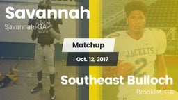 Matchup: Savannah  vs. Southeast Bulloch  2017