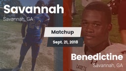 Matchup: Savannah  vs. Benedictine  2018