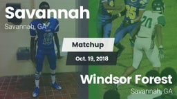 Matchup: Savannah  vs. Windsor Forest  2018