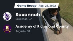 Recap: Savannah  vs. Academy of Richmond County  2022