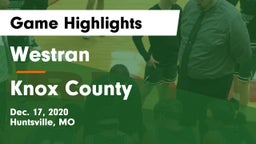 Westran  vs Knox County  Game Highlights - Dec. 17, 2020