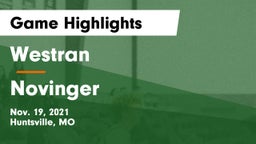 Westran  vs Novinger   Game Highlights - Nov. 19, 2021