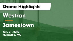 Westran  vs Jamestown  Game Highlights - Jan. 21, 2022