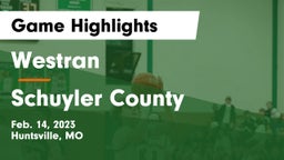 Westran  vs Schuyler County Game Highlights - Feb. 14, 2023