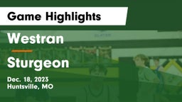 Westran  vs Sturgeon  Game Highlights - Dec. 18, 2023