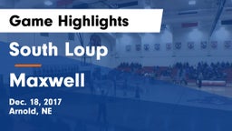 South Loup  vs Maxwell  Game Highlights - Dec. 18, 2017