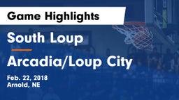South Loup  vs Arcadia/Loup City Game Highlights - Feb. 22, 2018