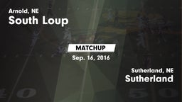 Matchup: South Loup High vs. Sutherland  2016