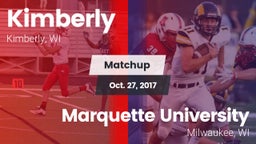 Matchup: Kimberly  vs. Marquette University  2017
