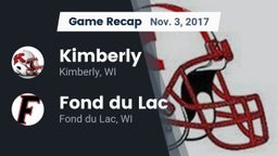 Recap: Kimberly  vs. Fond du Lac  2017