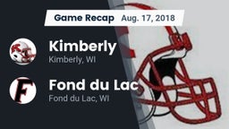 Recap: Kimberly  vs. Fond du Lac  2018