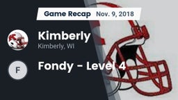 Recap: Kimberly  vs. Fondy - Level 4 2018