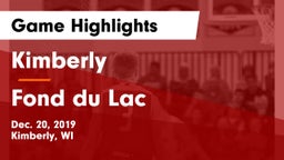 Kimberly  vs Fond du Lac  Game Highlights - Dec. 20, 2019
