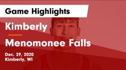 Kimberly  vs Menomonee Falls  Game Highlights - Dec. 29, 2020