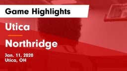 Utica  vs Northridge  Game Highlights - Jan. 11, 2020