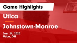 Utica  vs Johnstown-Monroe  Game Highlights - Jan. 24, 2020
