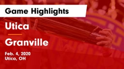 Utica  vs Granville Game Highlights - Feb. 4, 2020