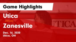 Utica  vs Zanesville  Game Highlights - Dec. 16, 2020