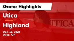 Utica  vs Highland  Game Highlights - Dec. 30, 2020