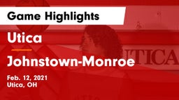 Utica  vs Johnstown-Monroe  Game Highlights - Feb. 12, 2021