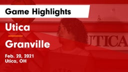 Utica  vs Granville  Game Highlights - Feb. 20, 2021