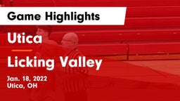 Utica  vs Licking Valley  Game Highlights - Jan. 18, 2022