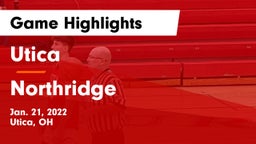 Utica  vs Northridge  Game Highlights - Jan. 21, 2022