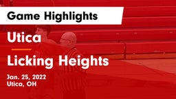 Utica  vs Licking Heights  Game Highlights - Jan. 25, 2022