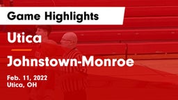 Utica  vs Johnstown-Monroe  Game Highlights - Feb. 11, 2022