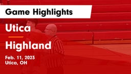 Utica  vs Highland Game Highlights - Feb. 11, 2023