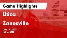 Utica  vs Zanesville  Game Highlights - Dec. 9, 2023
